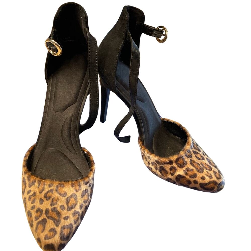 Apt 9 fuzzy leopard heels